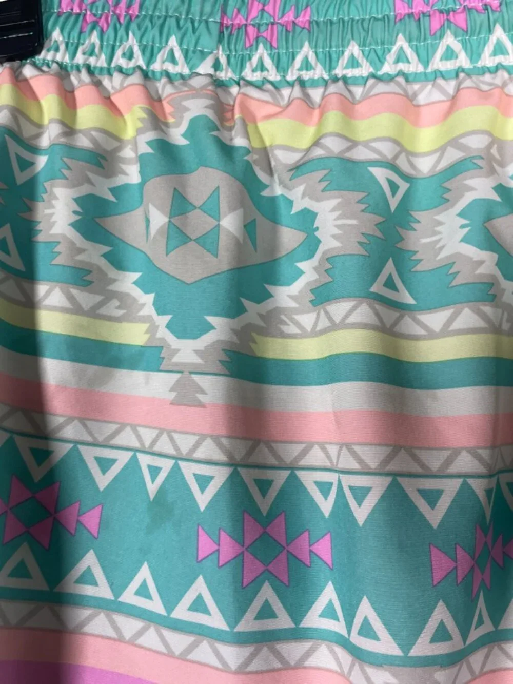 Chubbies Men's 3XL Aztec Geometric Swim Trunks Teal Pink 6
